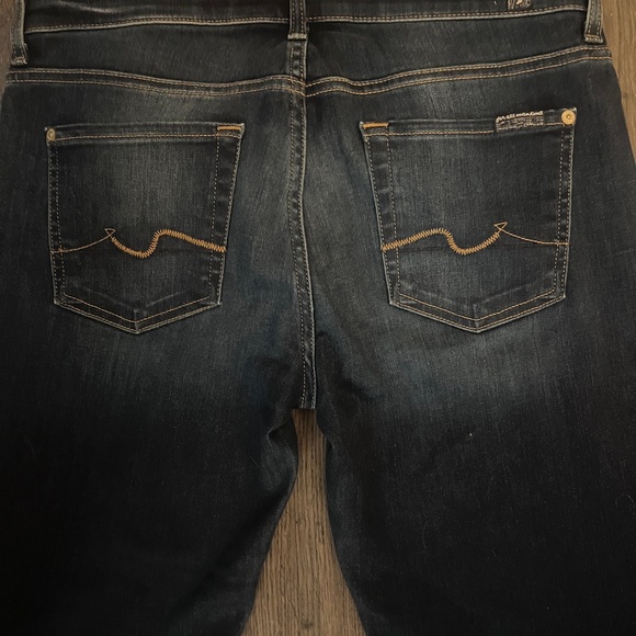 7 For All Mankind Denim - 7 For All Mankind Dark Indigo Bootcut Jeans
